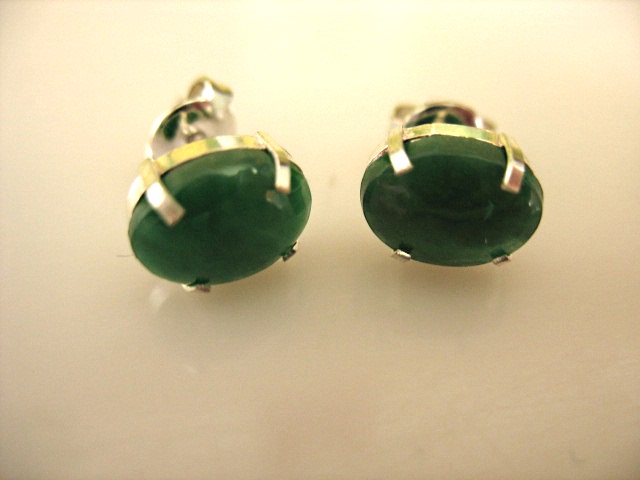 Boucles d'oreilles en jade (modle 11)